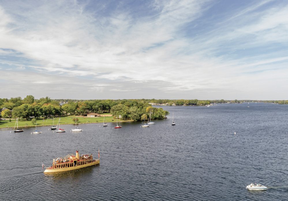 Wayzata marina and main street